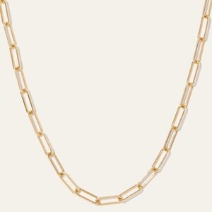 NWT J. Crew Gold Paper Clip Necklace